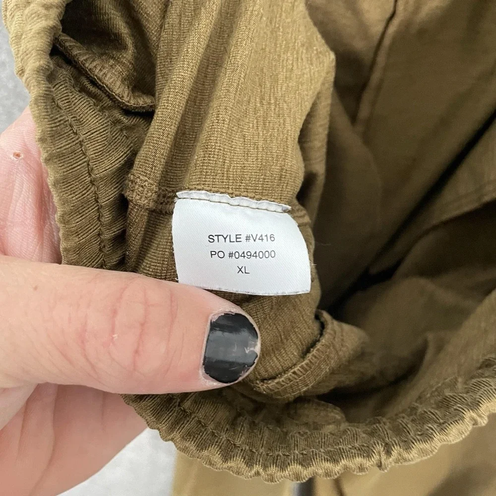 Vuori Sunday Performance Jogger Pants Mens XL Brown Knit Zip Pockets V416